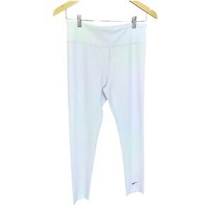 Nike One Womens Dri Fit High Rise Aura Training White Rainbow Leggings Small NWT